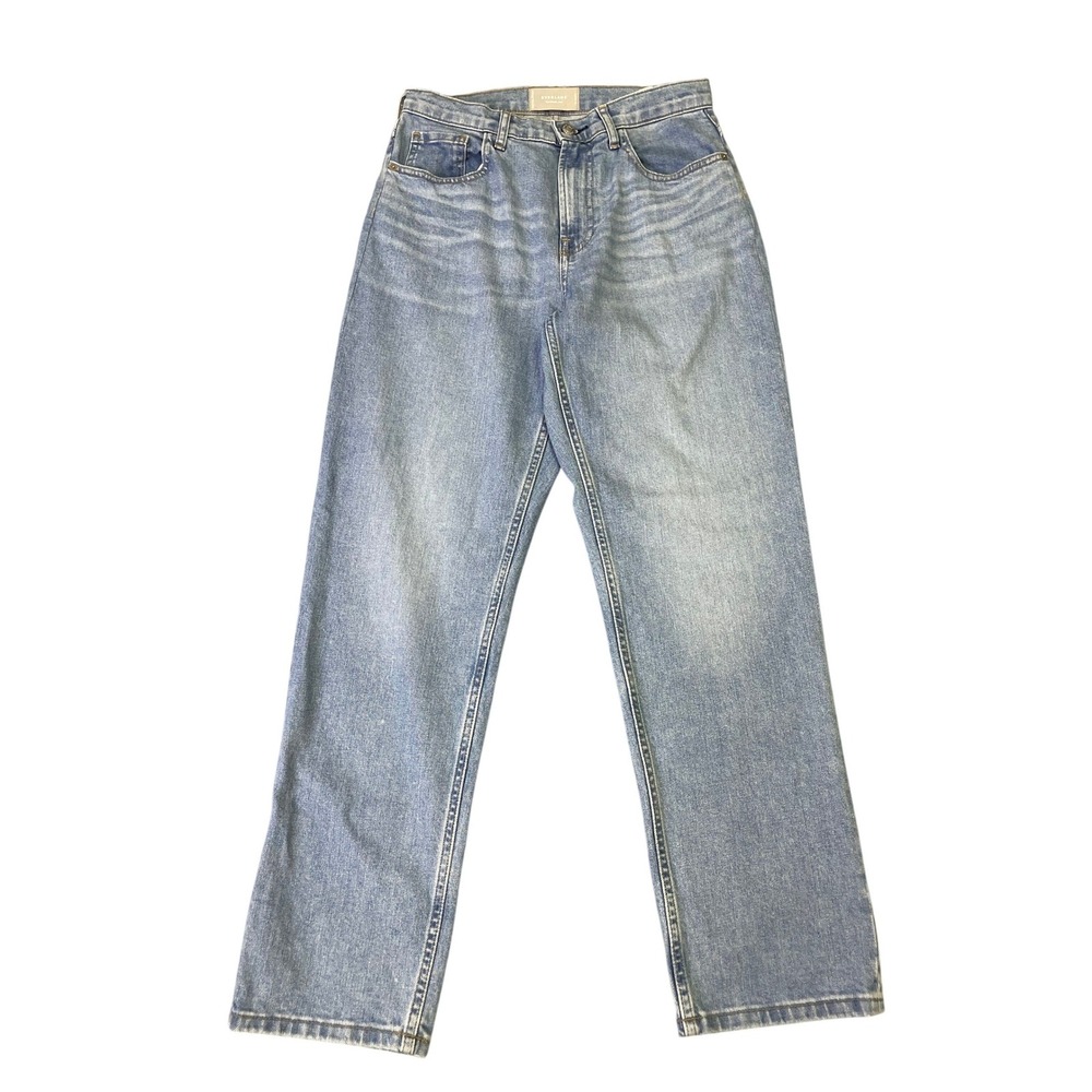 Everlane The Cheeky Jean High Rise Straight Leg Blue Denim Jeans 28 Regular